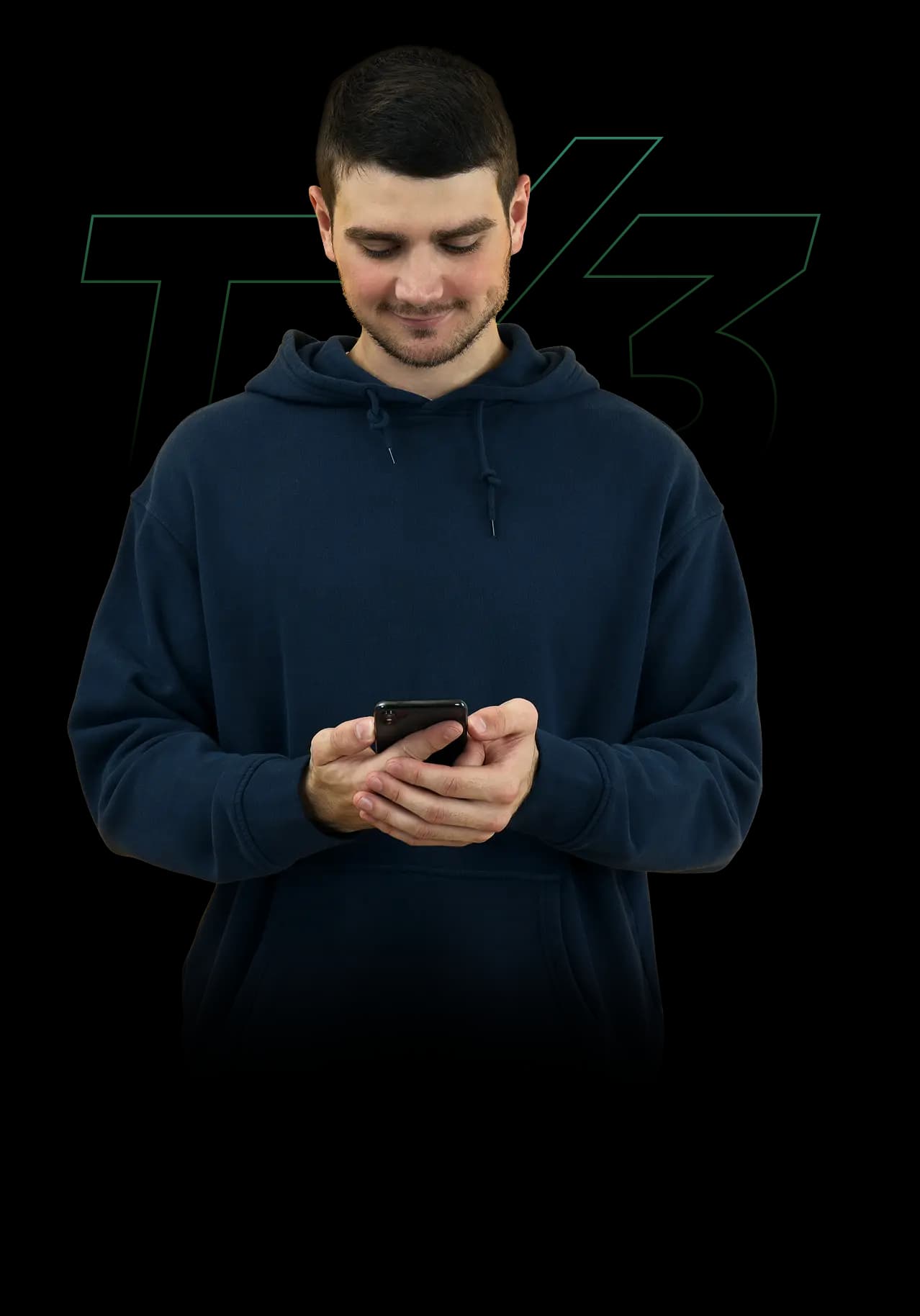 man holding phone